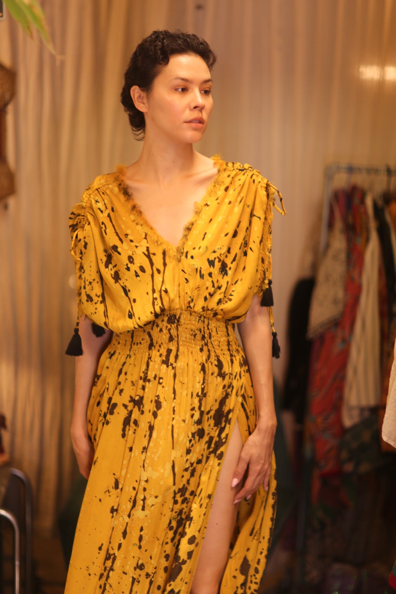 SCARLETT SILK DRESS ANYAR - BANGKOK TAILOR CLOTHING STORE - HANDMADE CLOTHING