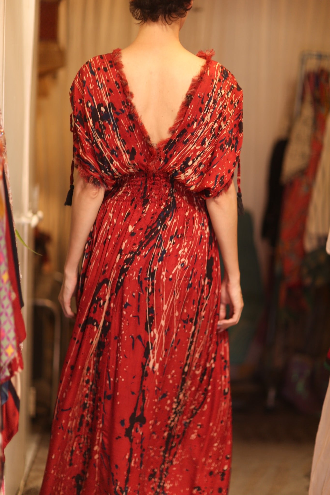 SCARLETT SILK DRESS SMYAN - BANGKOK TAILOR CLOTHING STORE - HANDMADE CLOTHING