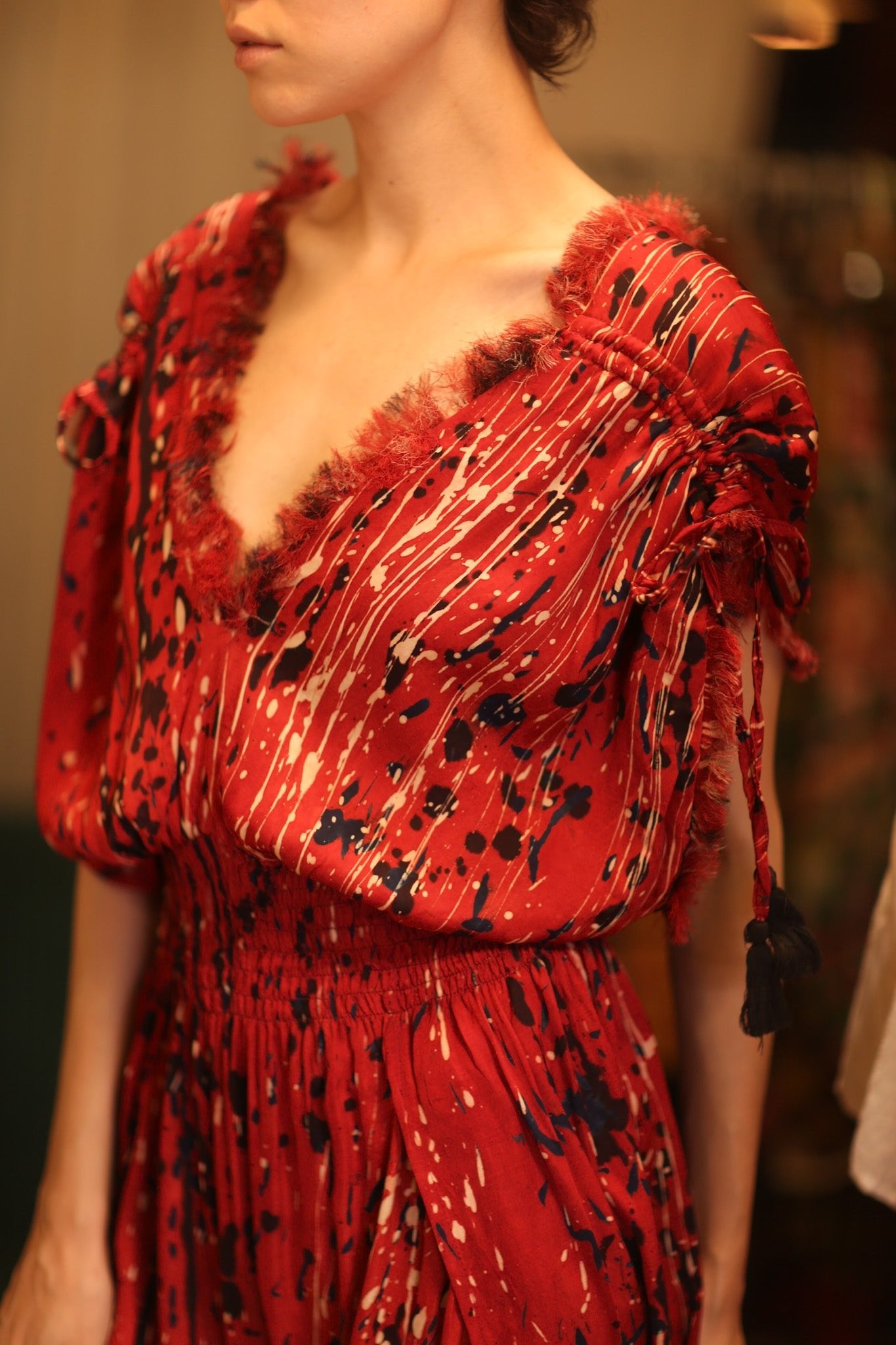 SCARLETT SILK DRESS SMYAN - BANGKOK TAILOR CLOTHING STORE - HANDMADE CLOTHING