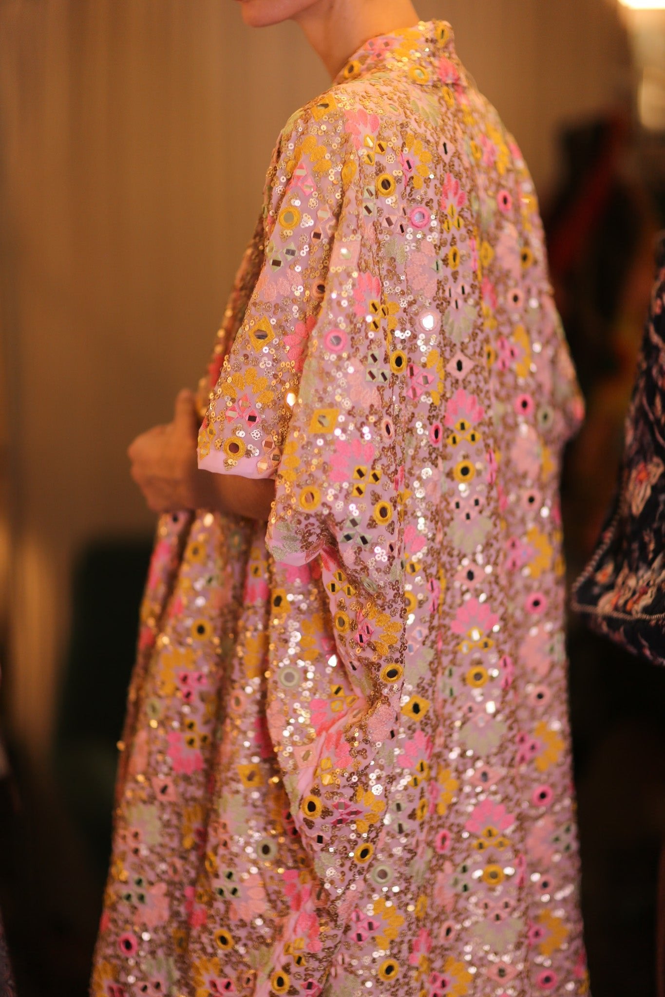 SEQUIN EMBROIDERED KIMONO WINTHA - BANGKOK TAILOR CLOTHING STORE - HANDMADE CLOTHING