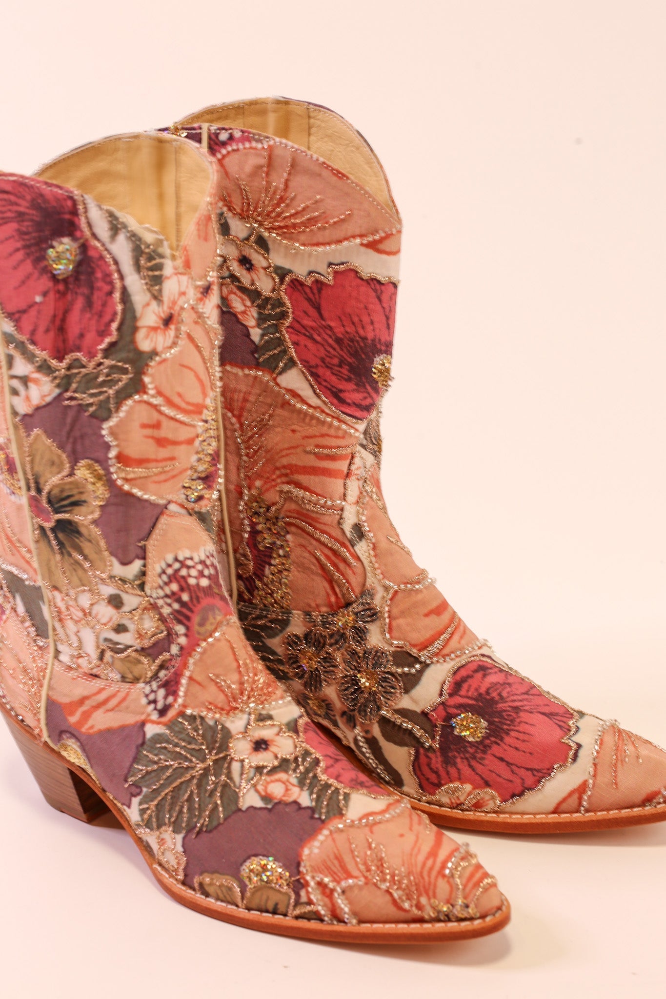 SEQUIN EMBROIDERED WESTERN BOOTS TISA - BANGKOK TAILOR CLOTHING STORE - HANDMADE CLOTHING