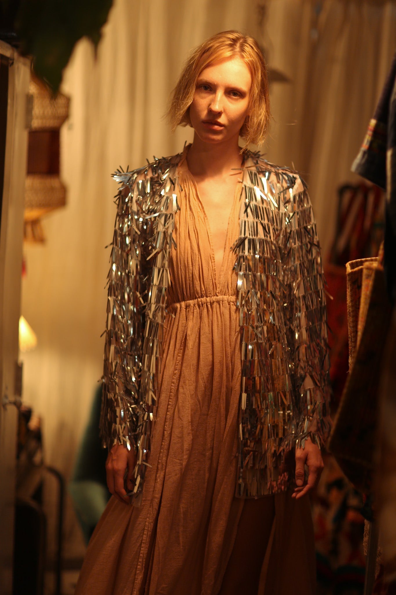 SEQUIN SILVER GLITTER KIMONO FRANKA - MOMO STUDIO BERLIN - Berlin Concept Store - sustainable & ethical fashion