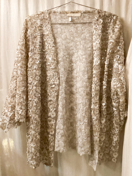 SEQUINED SHORT KIMONO SHOON - BANGKOK TAILOR CLOTHING STORE - HANDMADE CLOTHING