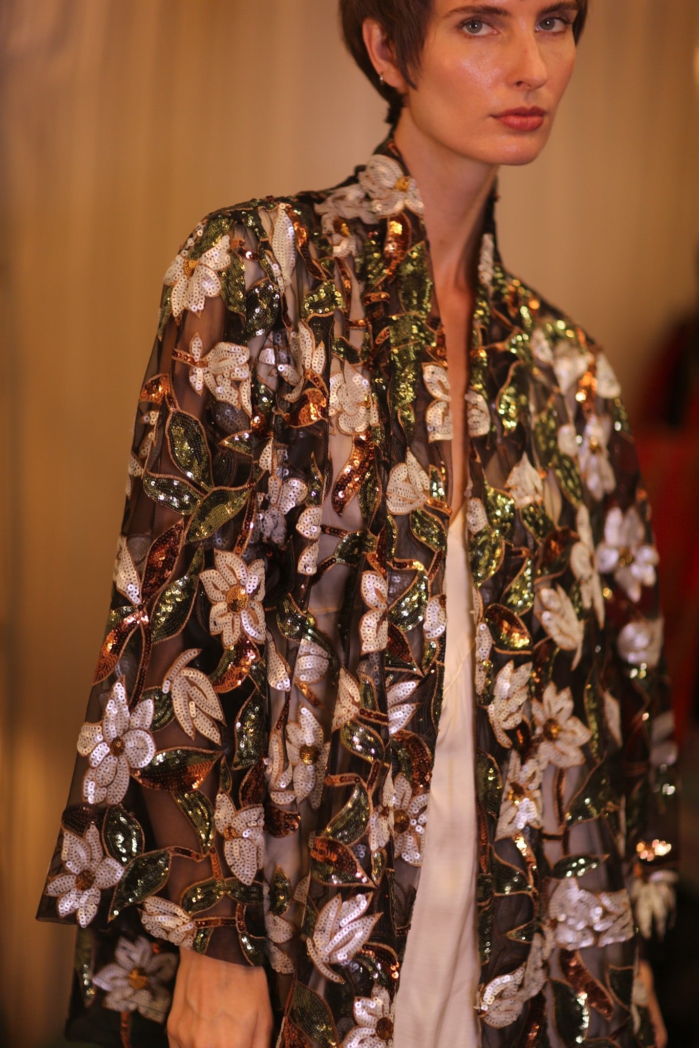 SHORT SILK KIMONO EMERALD - BANGKOK TAILOR CLOTHING STORE - HANDMADE CLOTHING