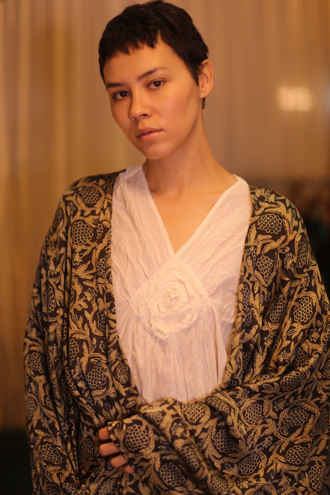 SIL WING KIMONO PINA CUSTARD APPLE YELLOW - BANGKOK TAILOR CLOTHING STORE - HANDMADE CLOTHING