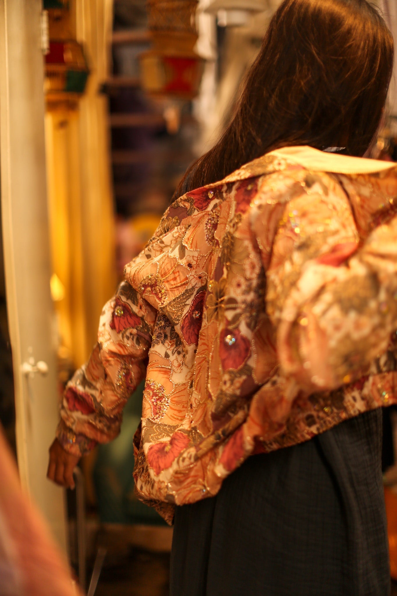 SILK BOMBER JACKET CARMEN - BANGKOK TAILOR CLOTHING STORE - HANDMADE CLOTHING