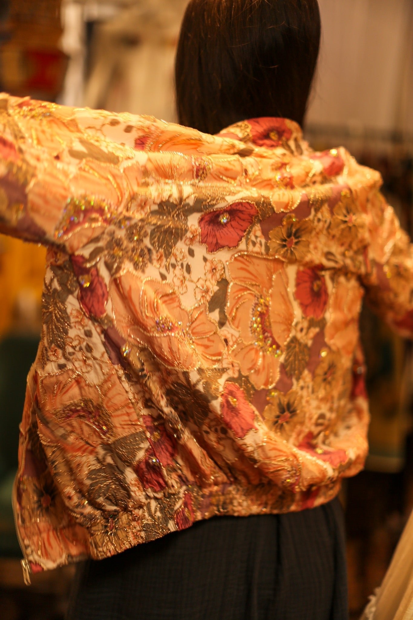 SILK BOMBER JACKET CARMEN - BANGKOK TAILOR CLOTHING STORE - HANDMADE CLOTHING