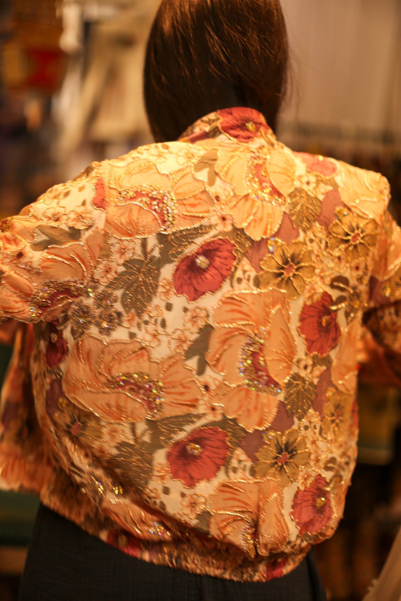 SILK BOMBER JACKET CARMEN - BANGKOK TAILOR CLOTHING STORE - HANDMADE CLOTHING