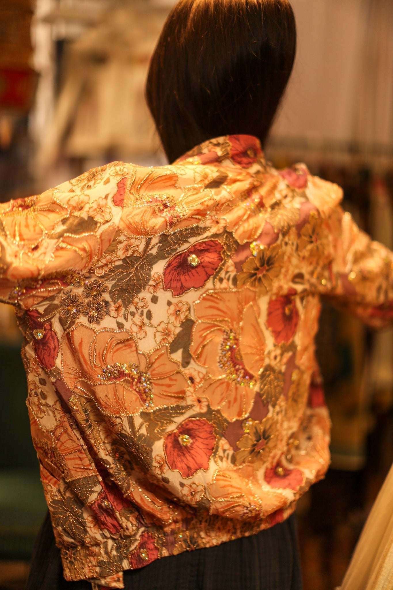 SILK BOMBER JACKET CARMEN - BANGKOK TAILOR CLOTHING STORE - HANDMADE CLOTHING