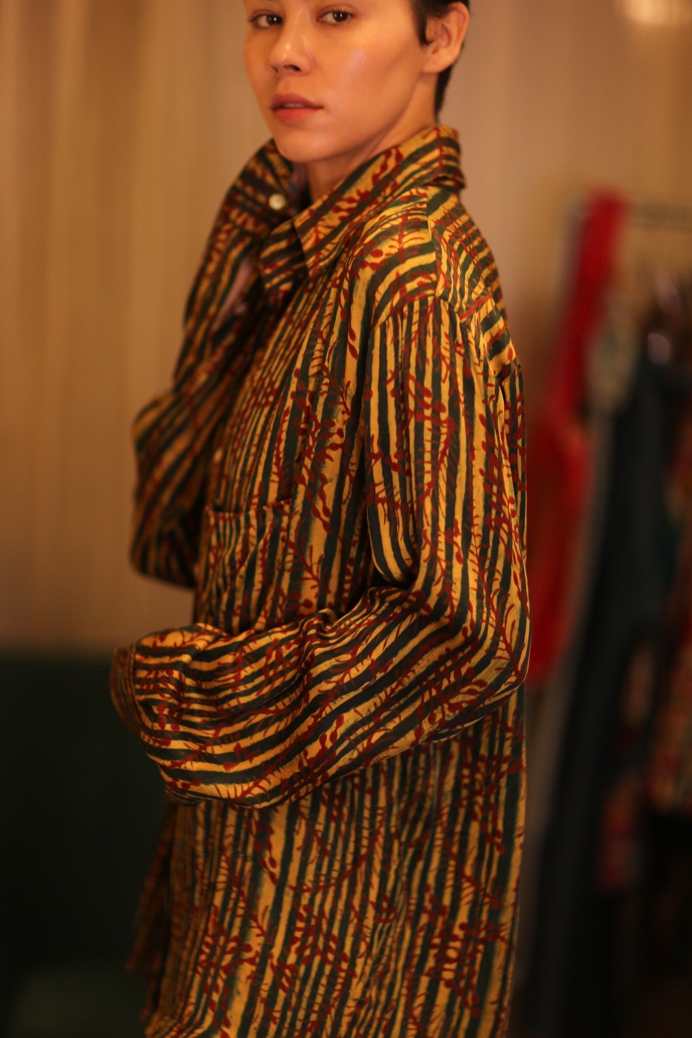 SILK BOYFRIEND SHIRT BAMREST - BANGKOK TAILOR CLOTHING STORE - HANDMADE CLOTHING