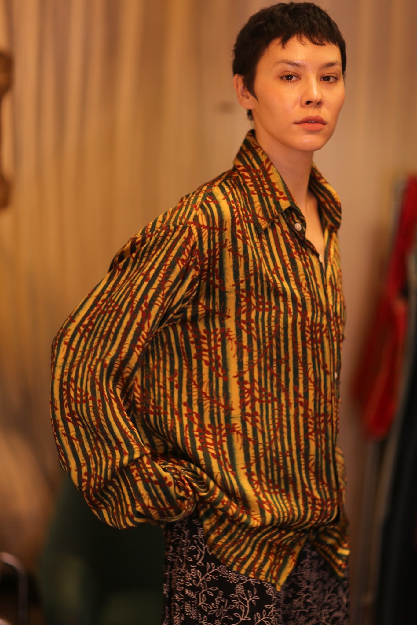 SILK BOYFRIEND SHIRT BAMREST - BANGKOK TAILOR CLOTHING STORE - HANDMADE CLOTHING