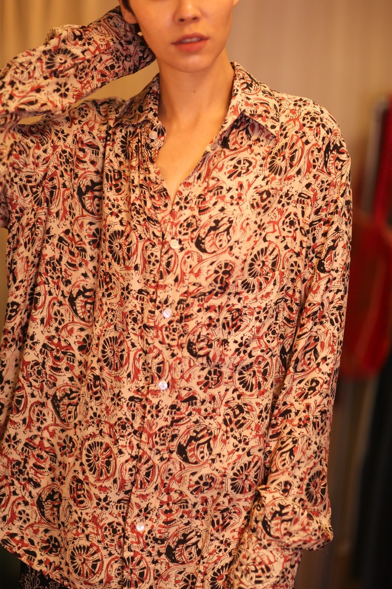 SILK BOYFRIEND SHIRT BILLIE YITLONE - BANGKOK TAILOR CLOTHING STORE - HANDMADE CLOTHING