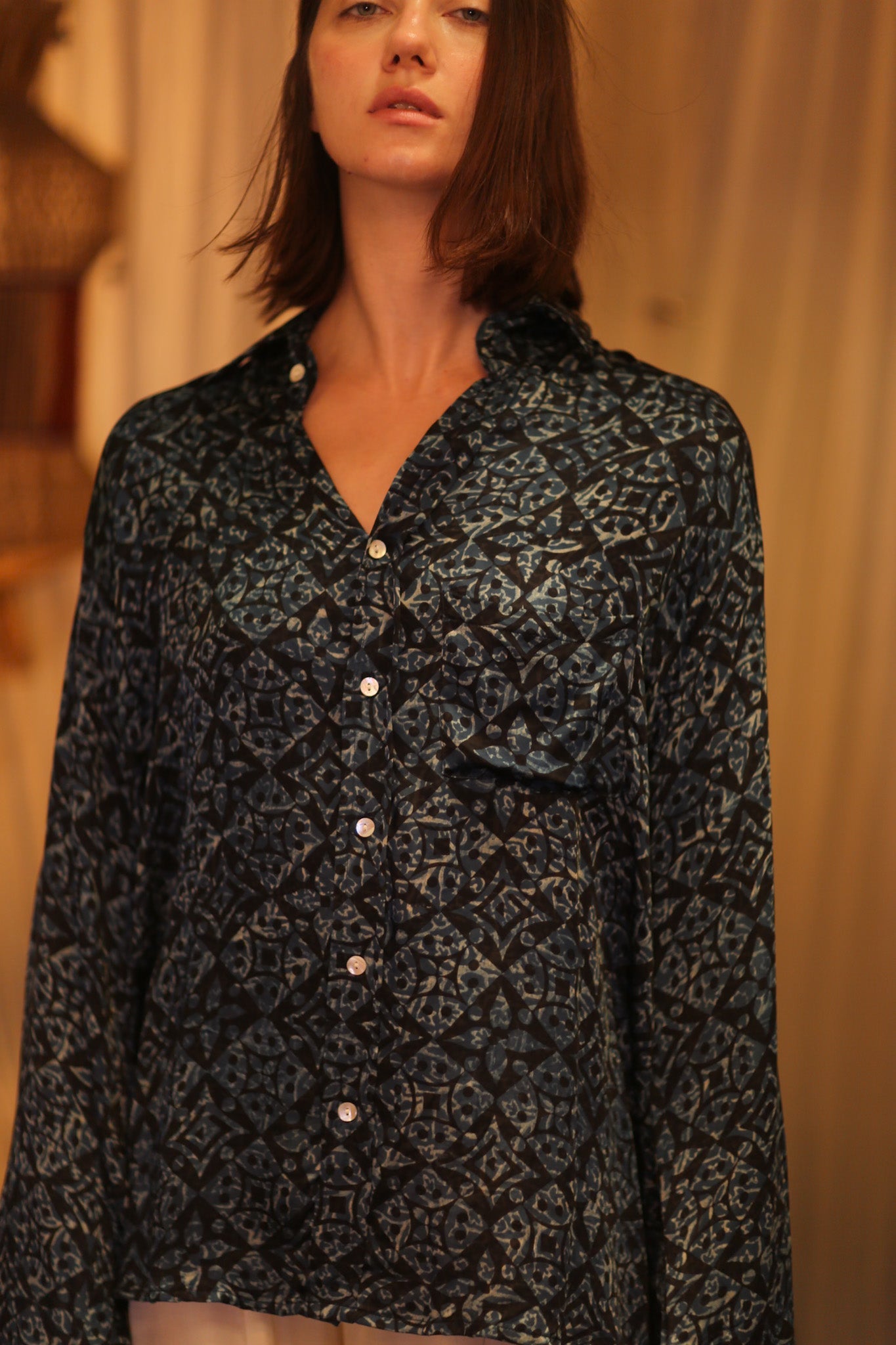 SILK BOYFRIEND SHIRT HLAING - BANGKOK TAILOR CLOTHING STORE - HANDMADE CLOTHING