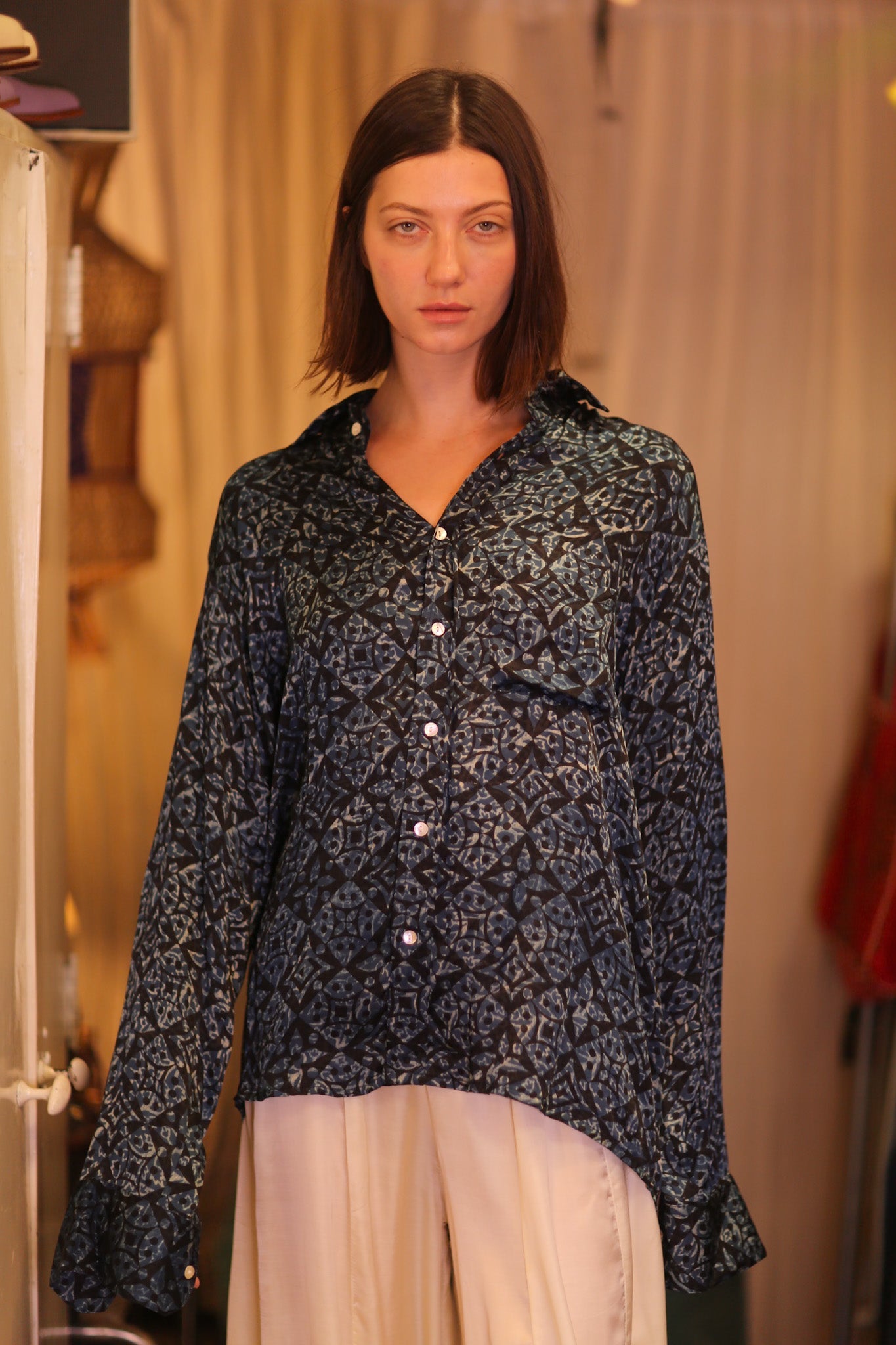 SILK BOYFRIEND SHIRT HLAING - BANGKOK TAILOR CLOTHING STORE - HANDMADE CLOTHING