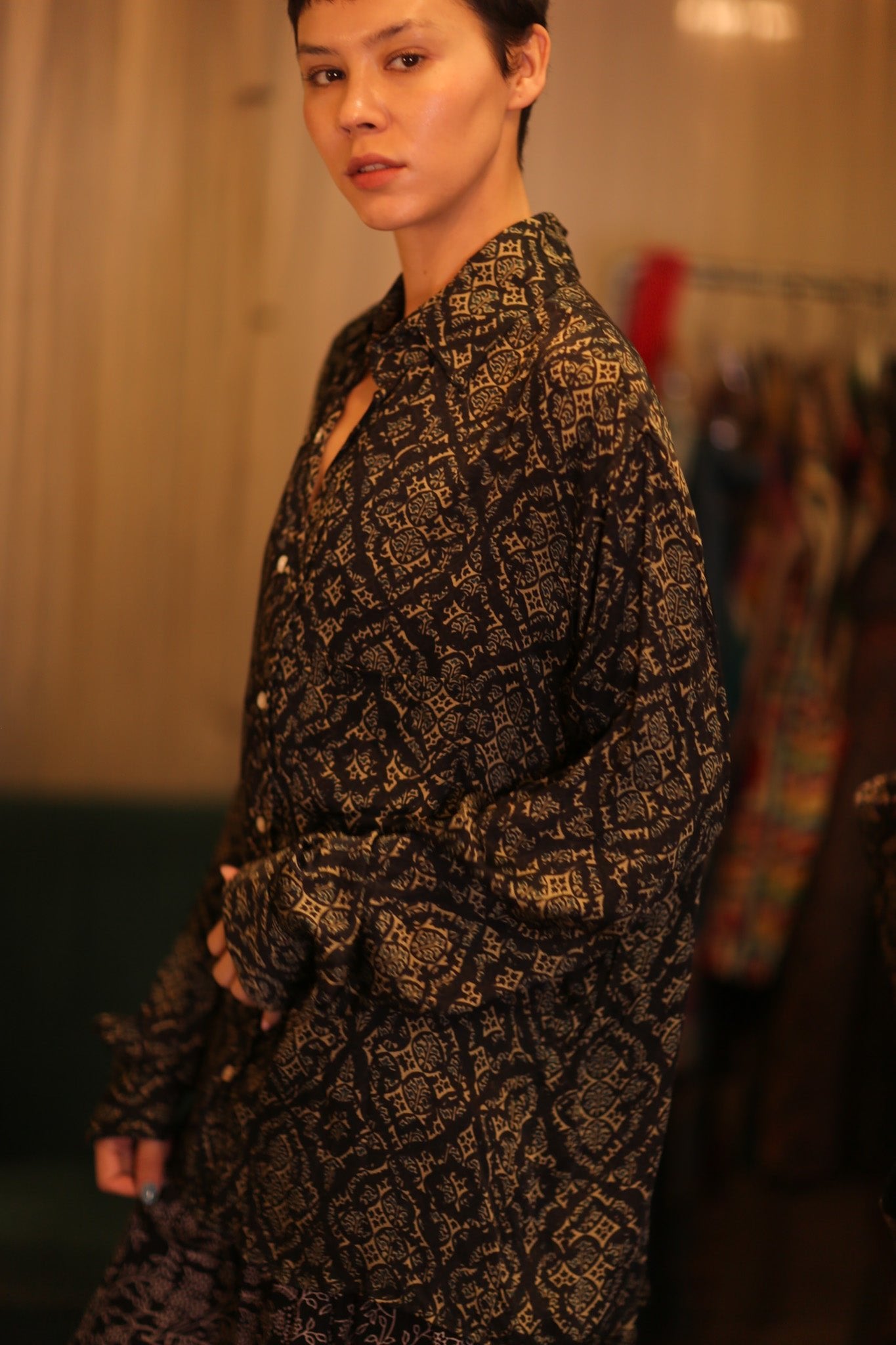 SILK BOYFRIEND SHIRT KANOTE - BANGKOK TAILOR CLOTHING STORE - HANDMADE CLOTHING