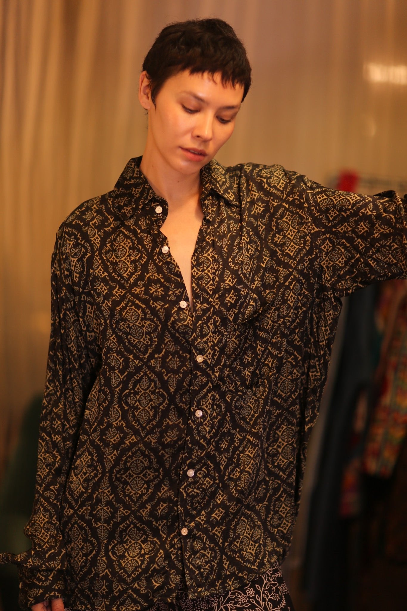 SILK BOYFRIEND SHIRT KANOTE - BANGKOK TAILOR CLOTHING STORE - HANDMADE CLOTHING