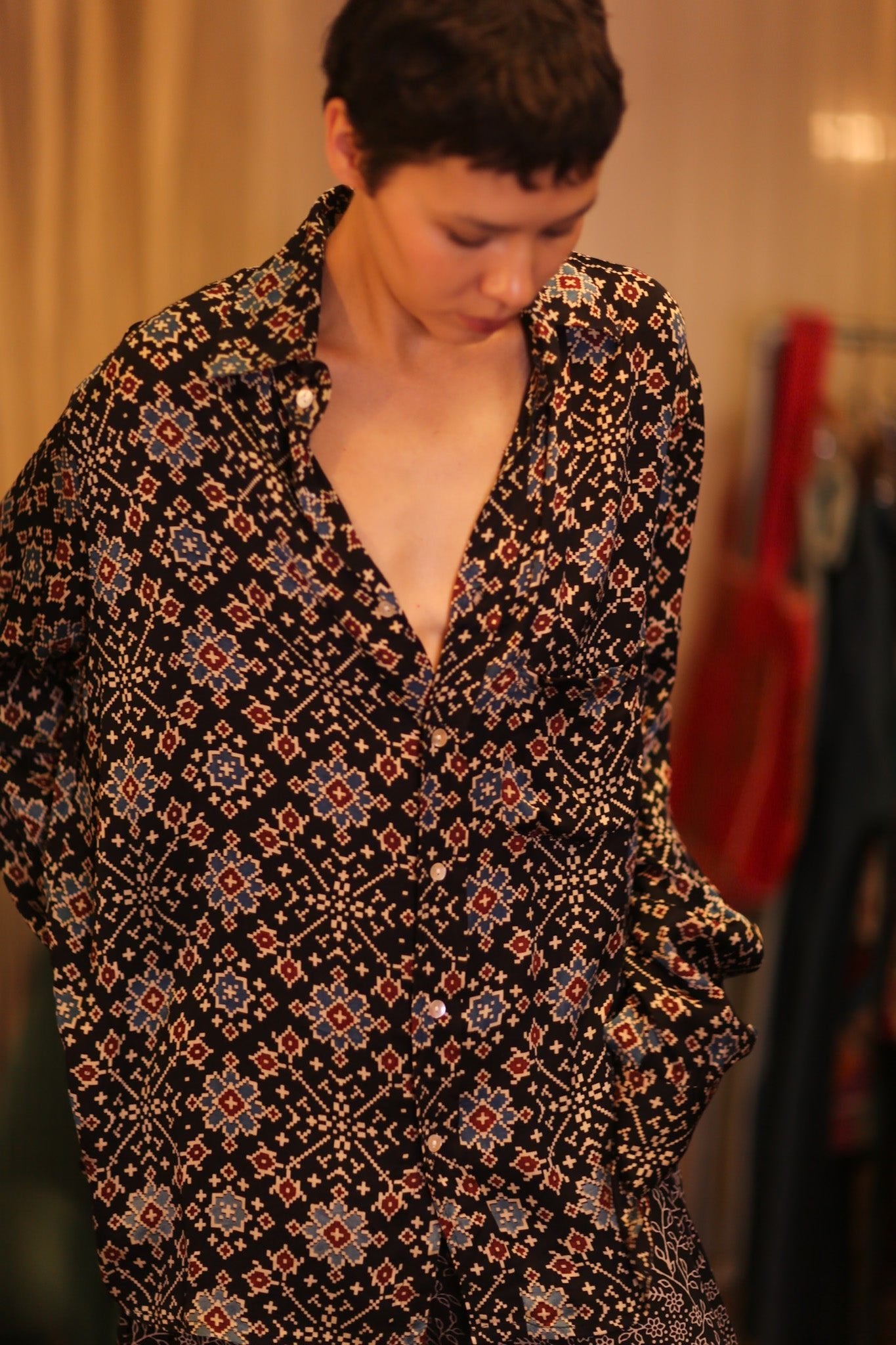 SILK BOYFRIEND SHIRT MOKOK - BANGKOK TAILOR CLOTHING STORE - HANDMADE CLOTHING