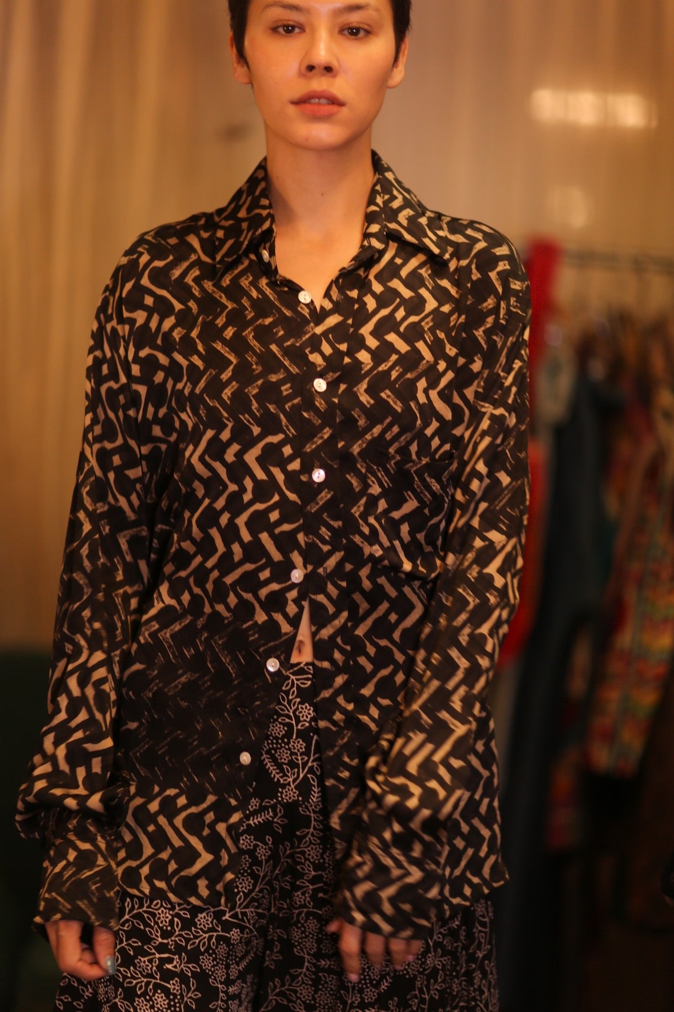 SILK BOYFRIEND SHIRT NET - BANGKOK TAILOR CLOTHING STORE - HANDMADE CLOTHING