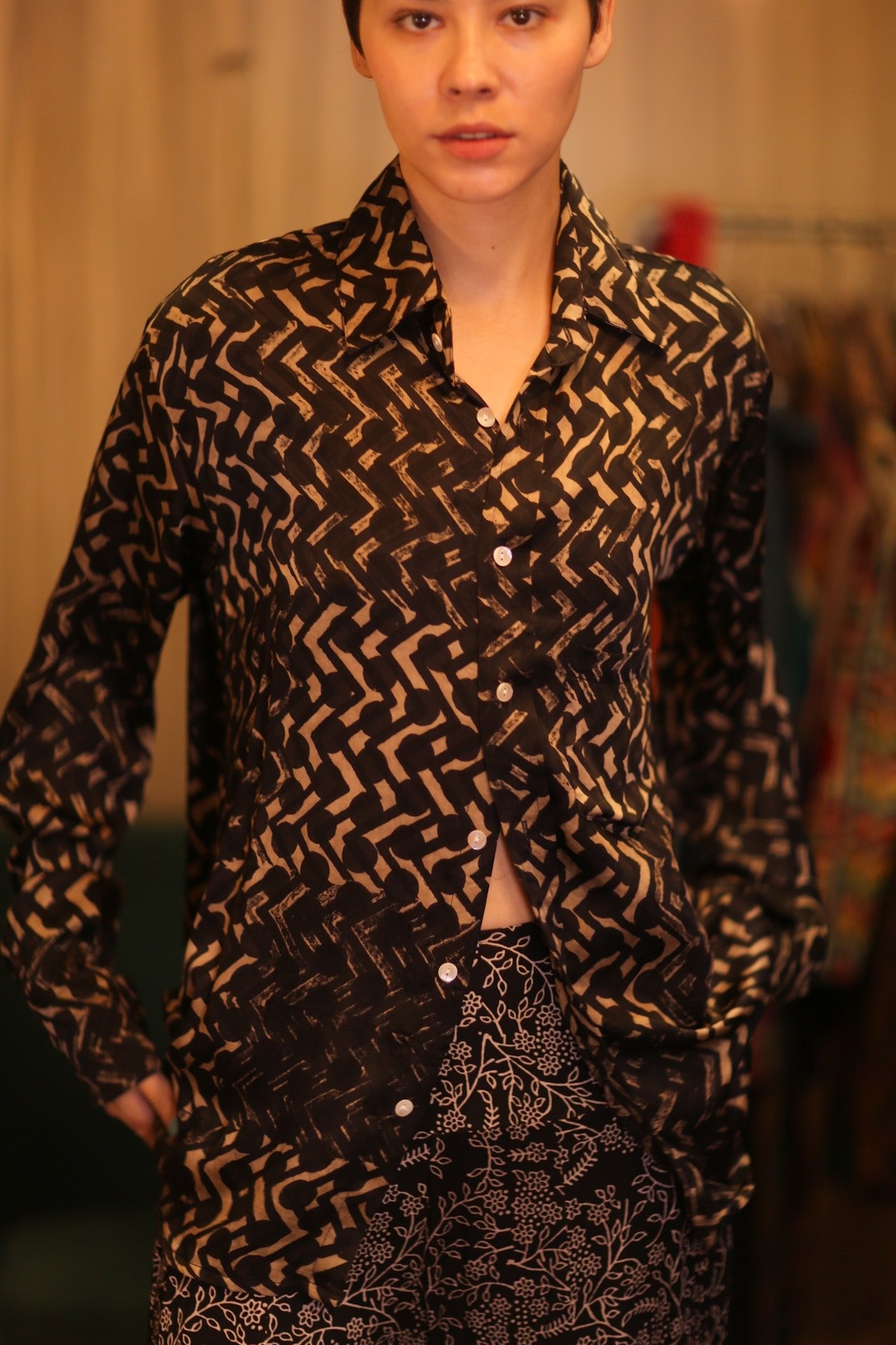 SILK BOYFRIEND SHIRT NET - BANGKOK TAILOR CLOTHING STORE - HANDMADE CLOTHING