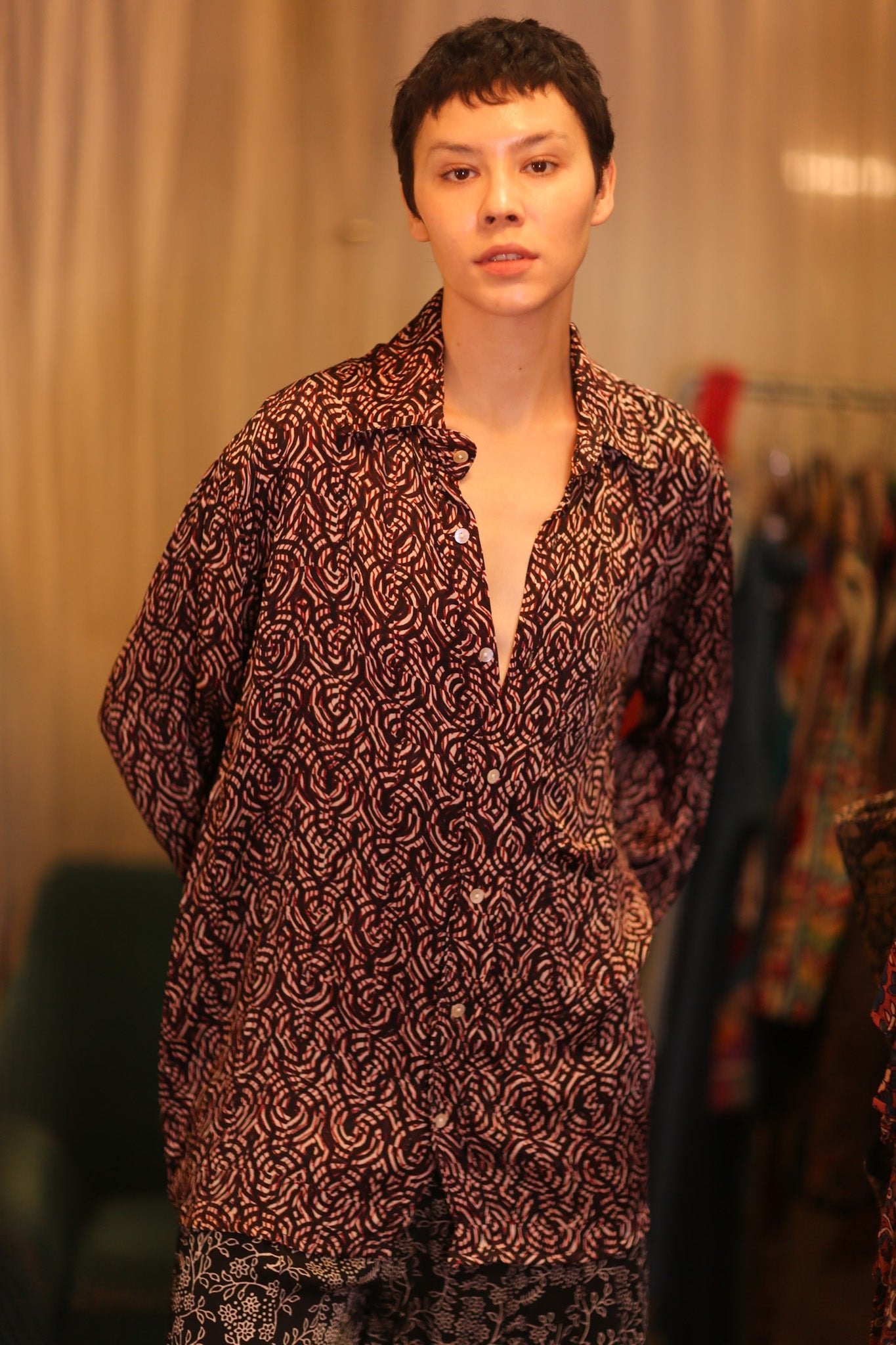 SILK BOYFRIEND SHIRT NINI - BANGKOK TAILOR CLOTHING STORE - HANDMADE CLOTHING
