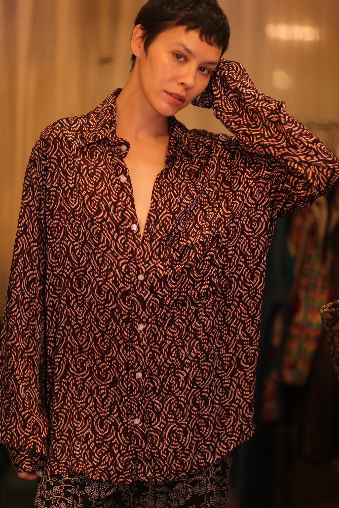 SILK BOYFRIEND SHIRT NINI - BANGKOK TAILOR CLOTHING STORE - HANDMADE CLOTHING