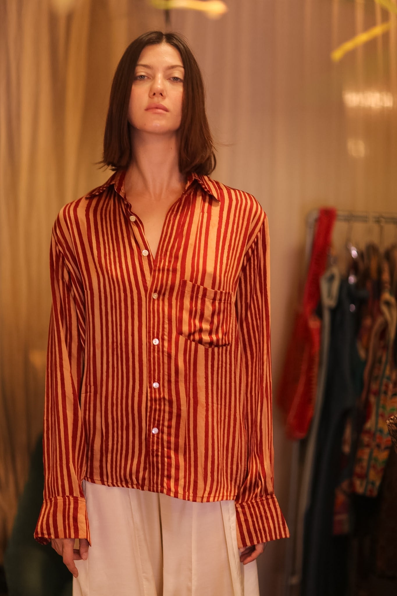 SILK BOYFRIEND SHIRT NISIN - BANGKOK TAILOR CLOTHING STORE - HANDMADE CLOTHING