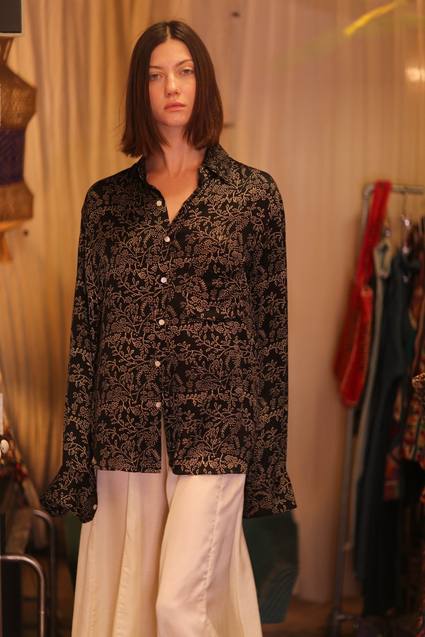 SILK BOYFRIEND SHIRT PANKHET - BANGKOK TAILOR CLOTHING STORE - HANDMADE CLOTHING