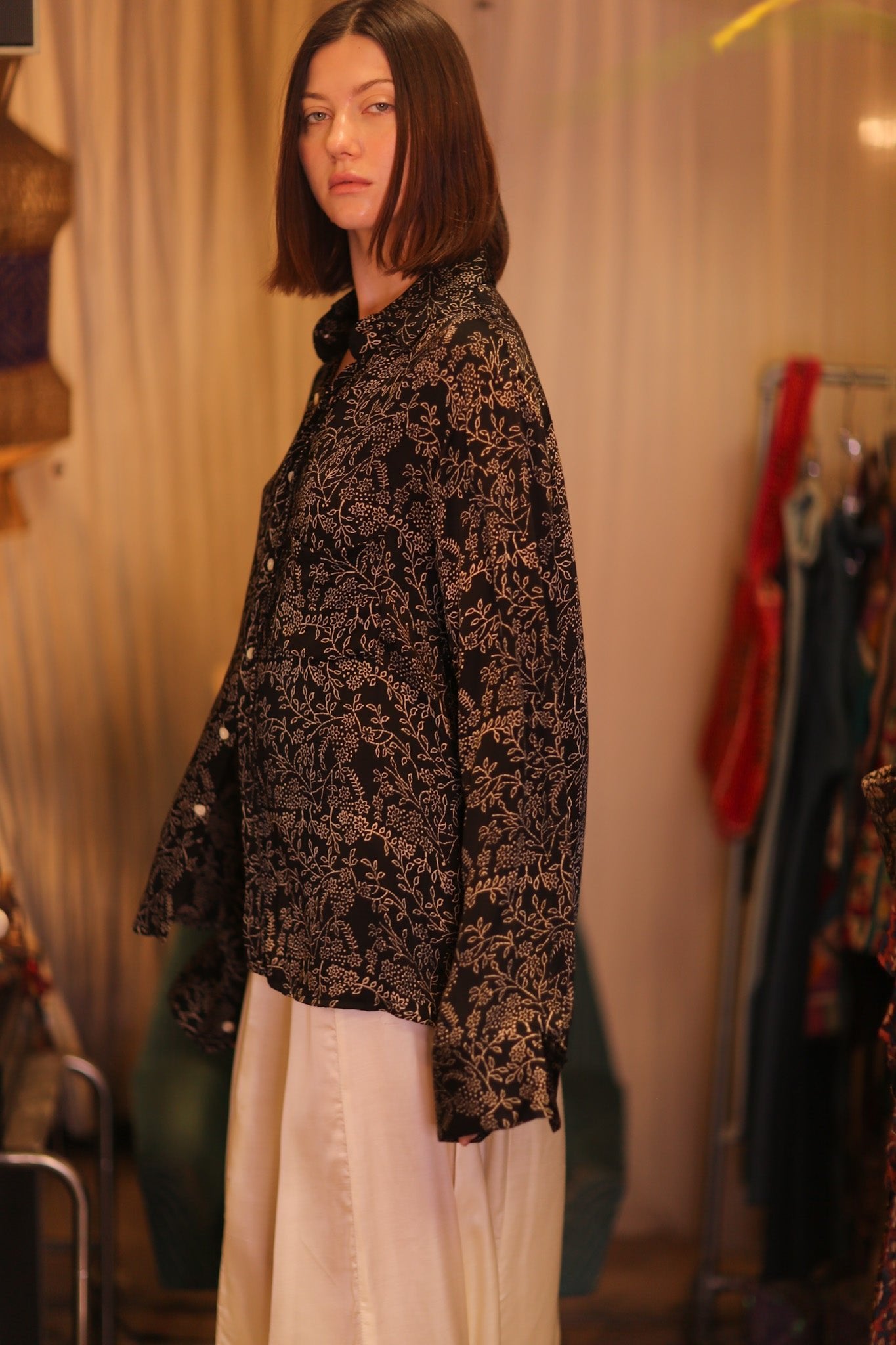 SILK BOYFRIEND SHIRT PANKHET - BANGKOK TAILOR CLOTHING STORE - HANDMADE CLOTHING