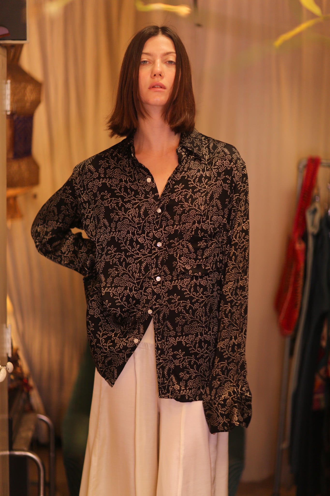 SILK BOYFRIEND SHIRT PANKHET - BANGKOK TAILOR CLOTHING STORE - HANDMADE CLOTHING
