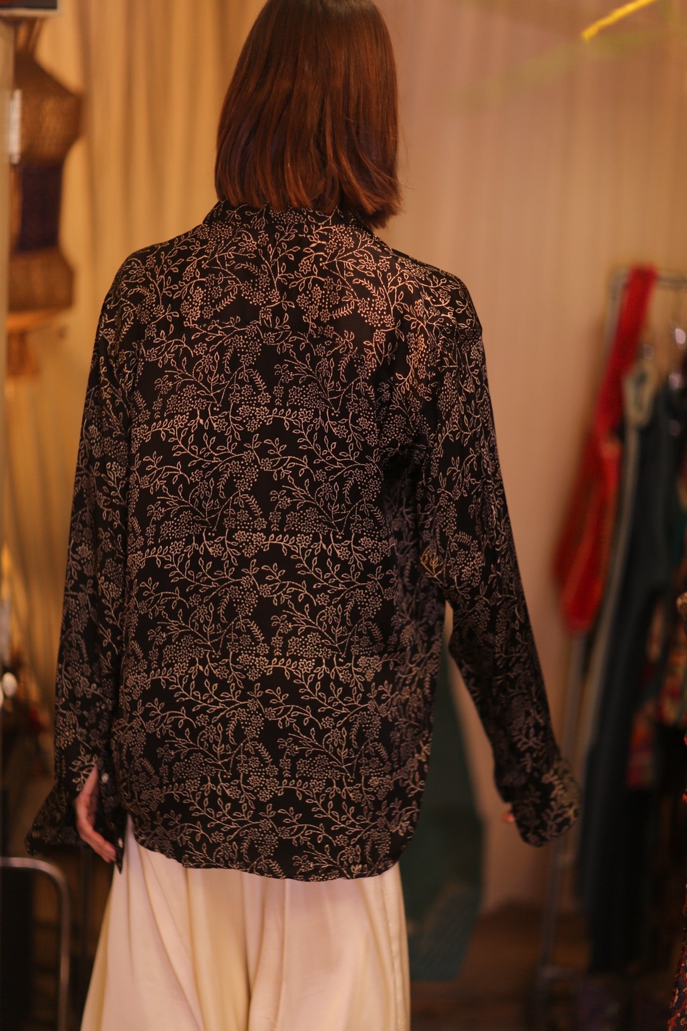 SILK BOYFRIEND SHIRT PANKHET - BANGKOK TAILOR CLOTHING STORE - HANDMADE CLOTHING
