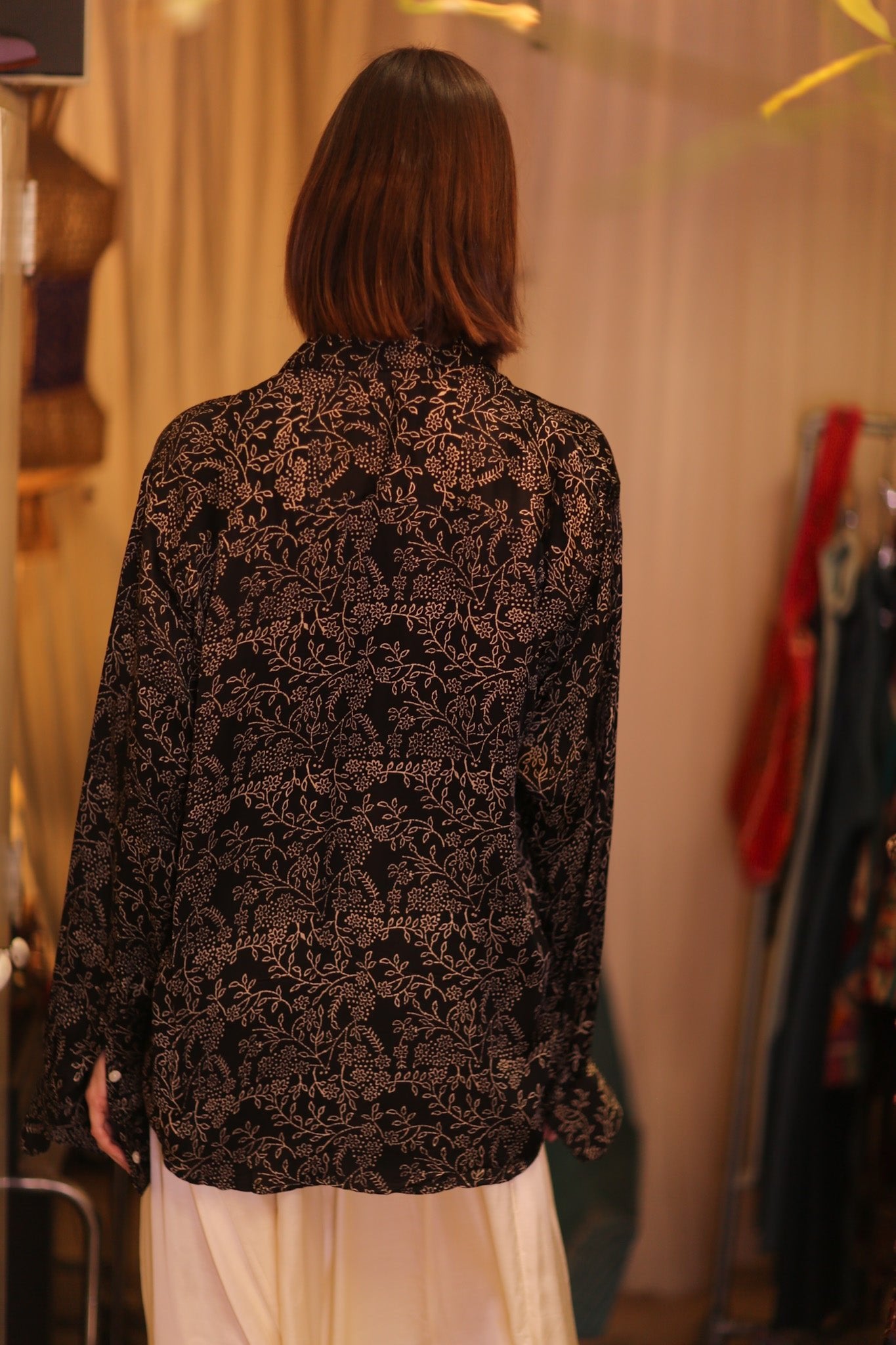 SILK BOYFRIEND SHIRT PANKHET - BANGKOK TAILOR CLOTHING STORE - HANDMADE CLOTHING