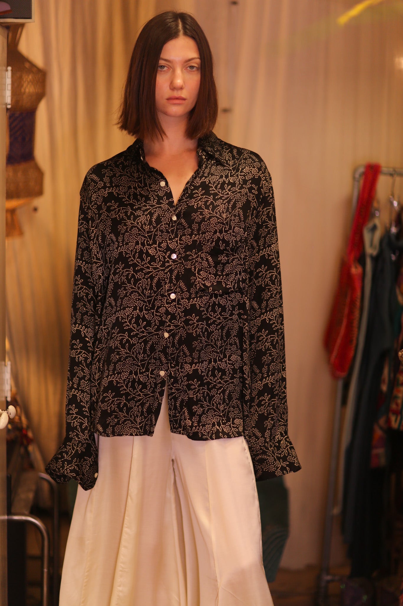 SILK BOYFRIEND SHIRT PANKHET - BANGKOK TAILOR CLOTHING STORE - HANDMADE CLOTHING