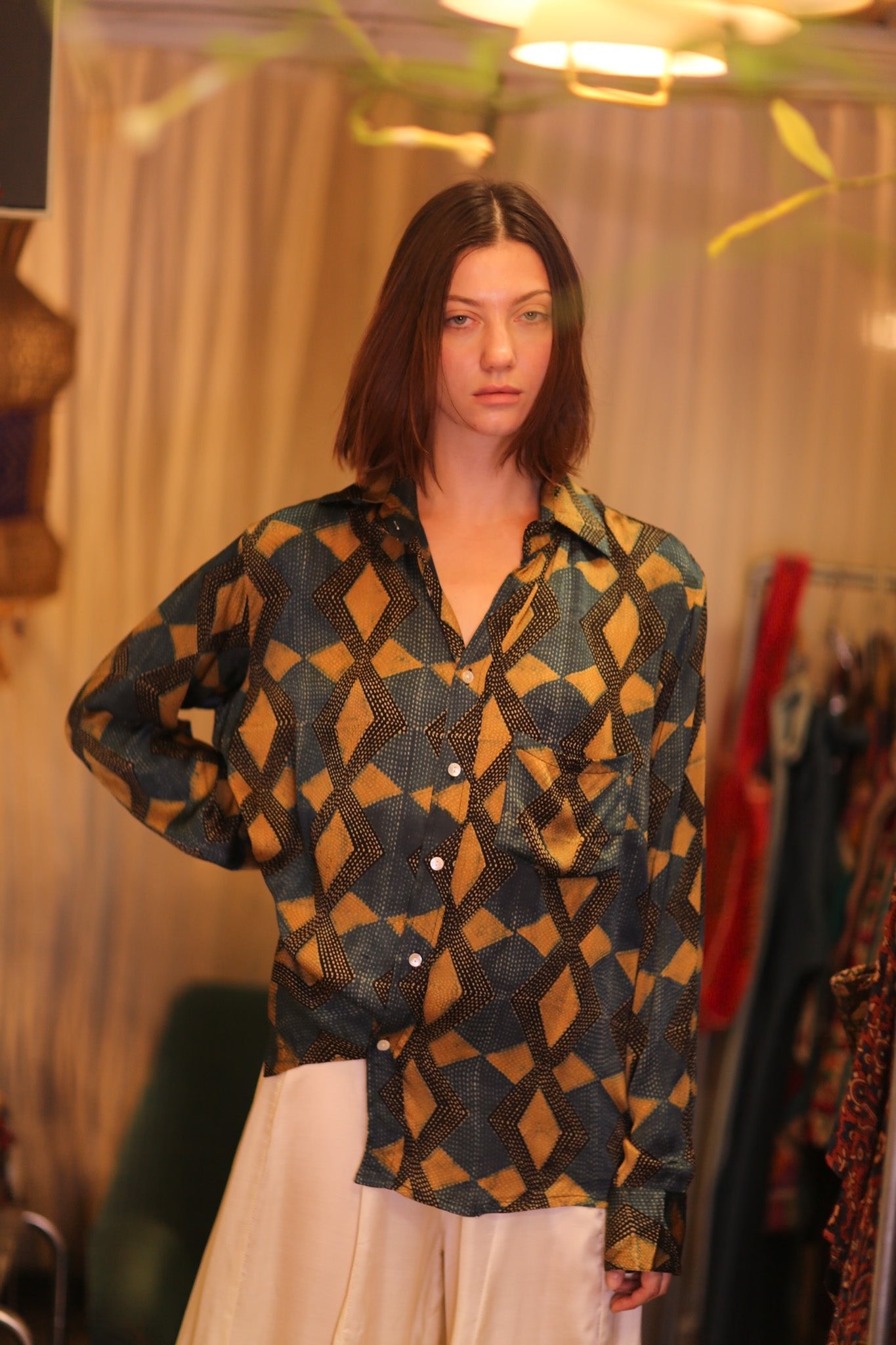 SILK BOYFRIEND SHIRT SANWIN - BANGKOK TAILOR CLOTHING STORE - HANDMADE CLOTHING