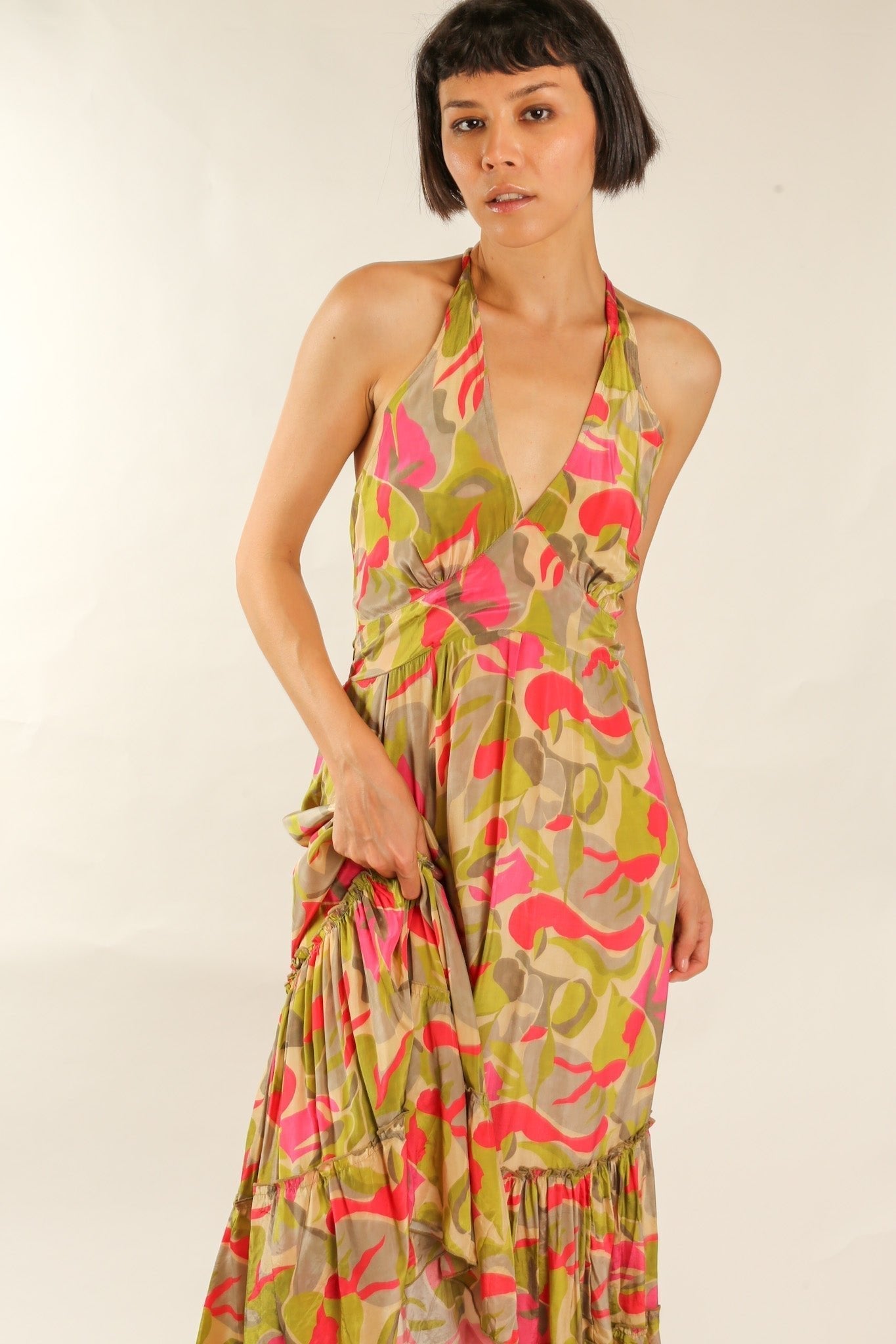 SILK DRESS ALEA - BANGKOK TAILOR CLOTHING STORE - HANDMADE CLOTHING