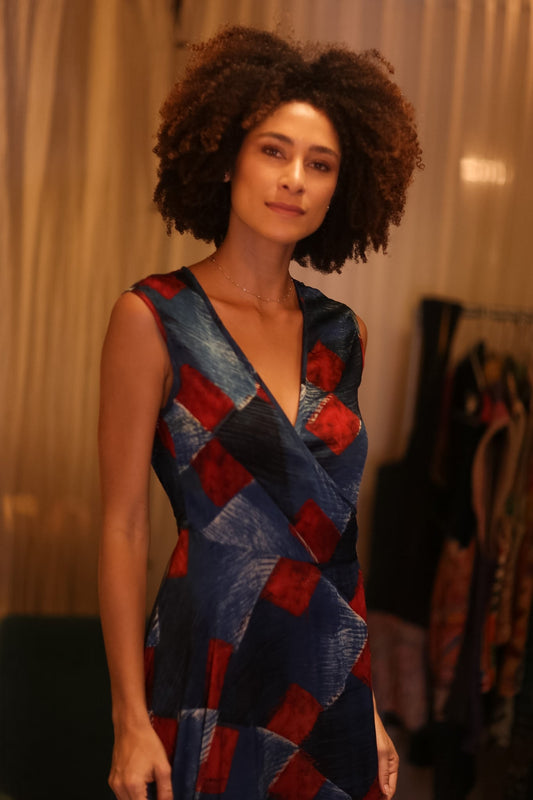 SILK DRESS BABI - BANGKOK TAILOR CLOTHING STORE - HANDMADE CLOTHING