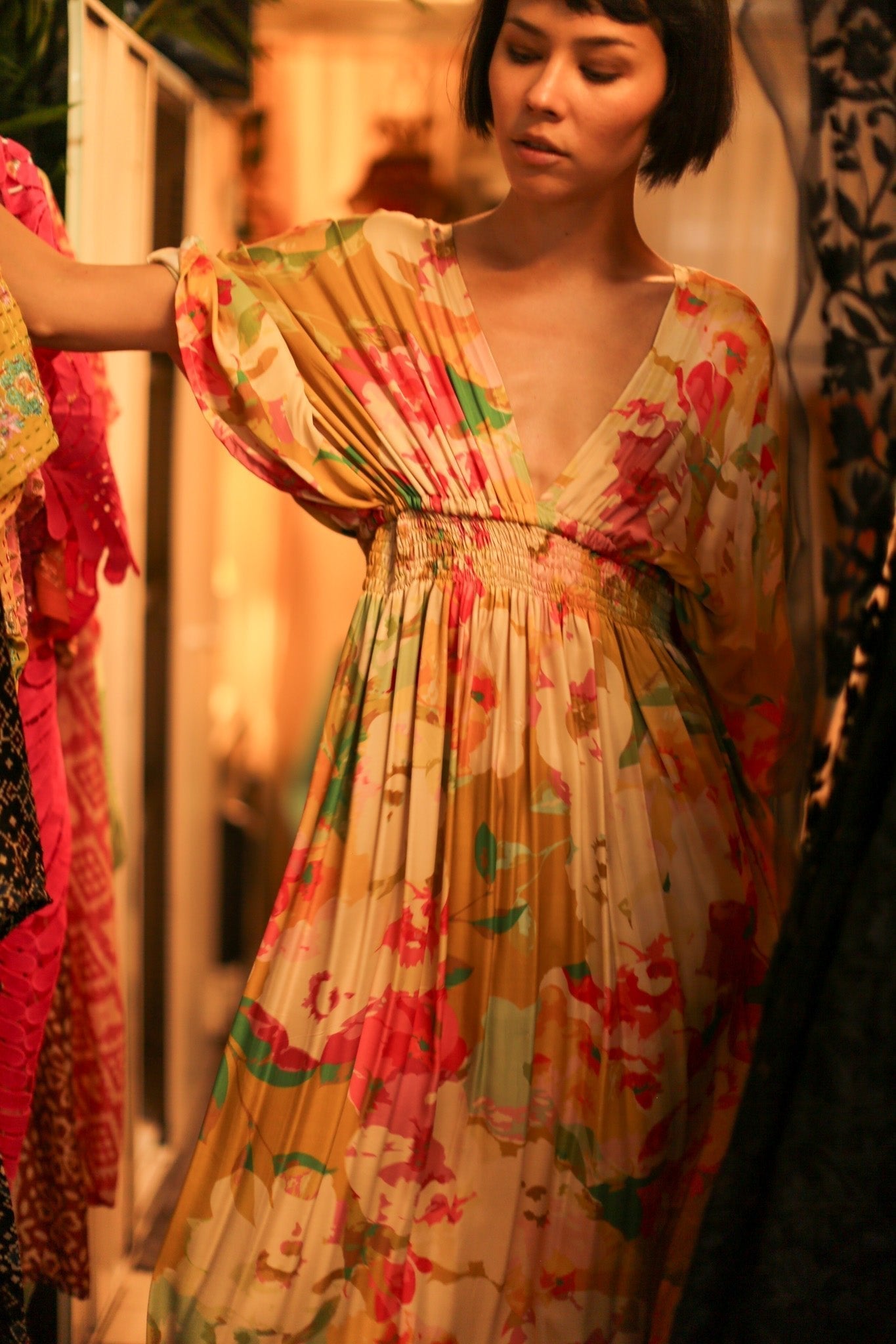 SILK DRESS BOLITA - BANGKOK TAILOR CLOTHING STORE - HANDMADE CLOTHING