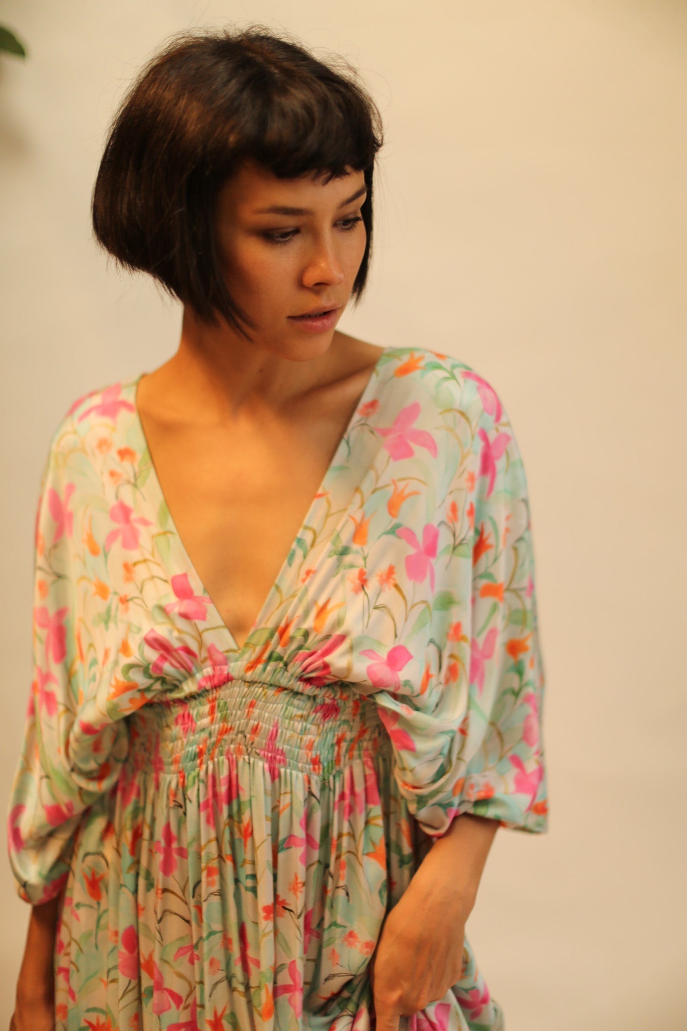 SILK DRESS BOLITA - BANGKOK TAILOR CLOTHING STORE - HANDMADE CLOTHING