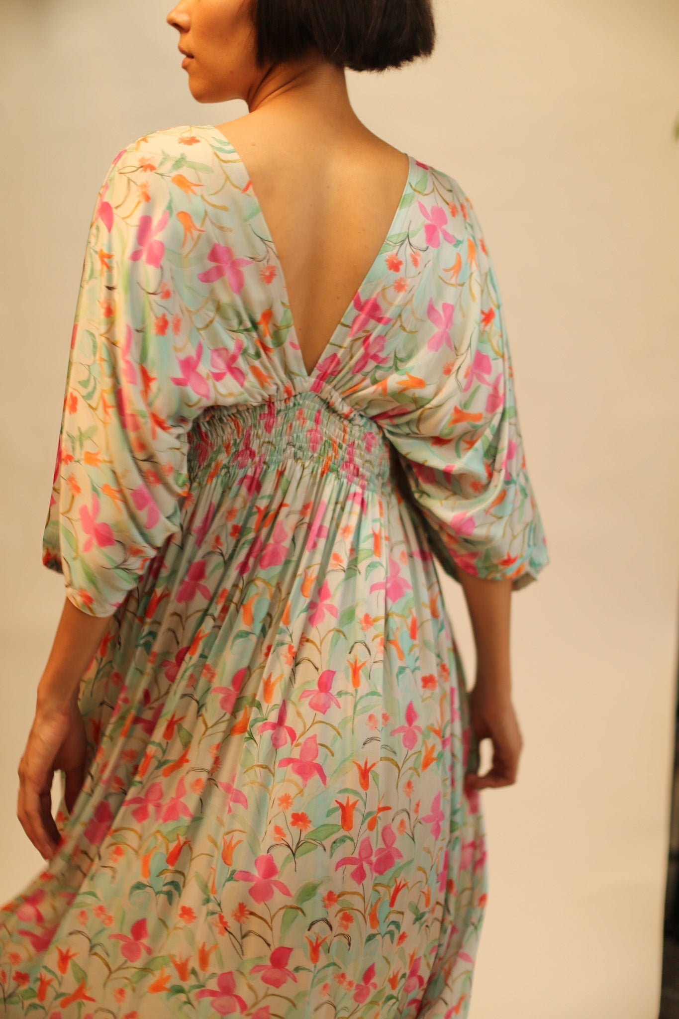 SILK DRESS BOLITA - BANGKOK TAILOR CLOTHING STORE - HANDMADE CLOTHING