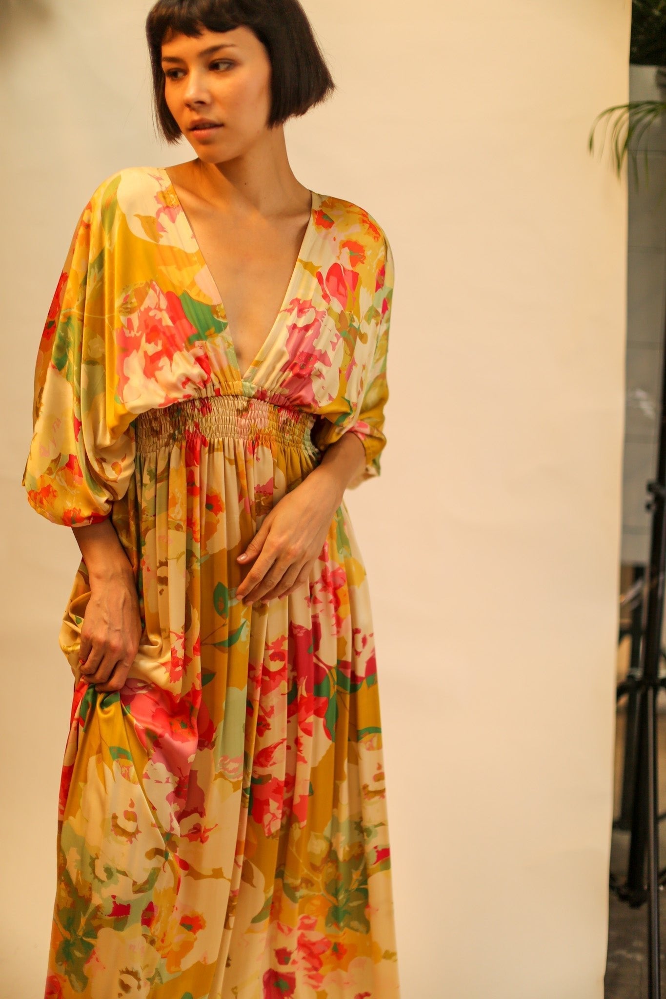 SILK DRESS BOLITA - BANGKOK TAILOR CLOTHING STORE - HANDMADE CLOTHING