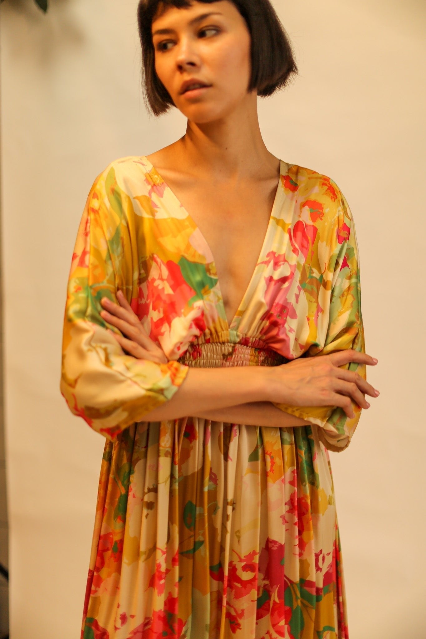 SILK DRESS BOLITA - BANGKOK TAILOR CLOTHING STORE - HANDMADE CLOTHING