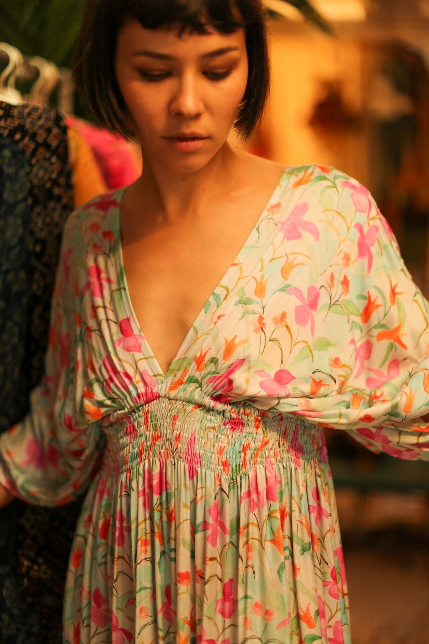 SILK DRESS BOLITA - BANGKOK TAILOR CLOTHING STORE - HANDMADE CLOTHING