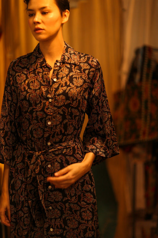 SILK DRESS HAND SELIN - BANGKOK TAILOR CLOTHING STORE - HANDMADE CLOTHING