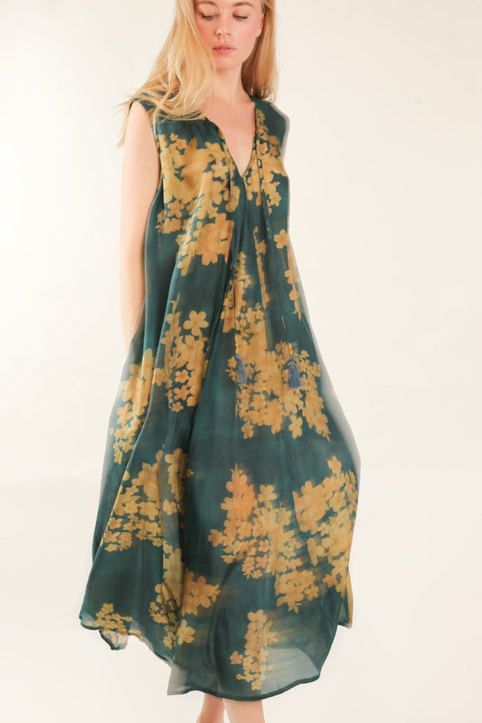 SILK DRESS NATCHA - BANGKOK TAILOR CLOTHING STORE - HANDMADE CLOTHING