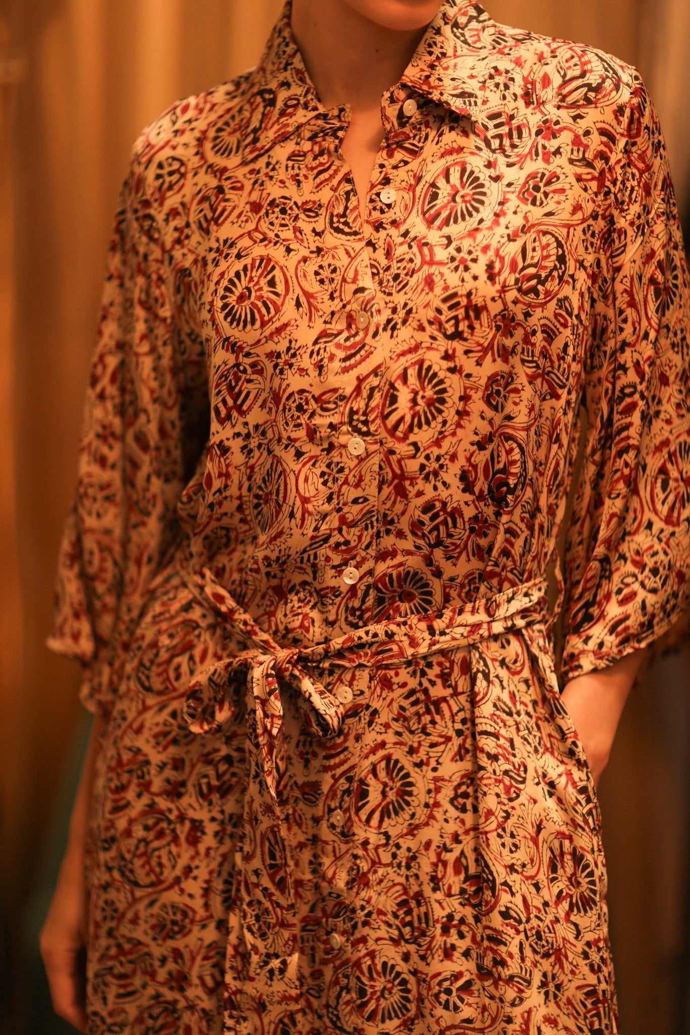 SILK DRESS NENNA - BANGKOK TAILOR CLOTHING STORE - HANDMADE CLOTHING
