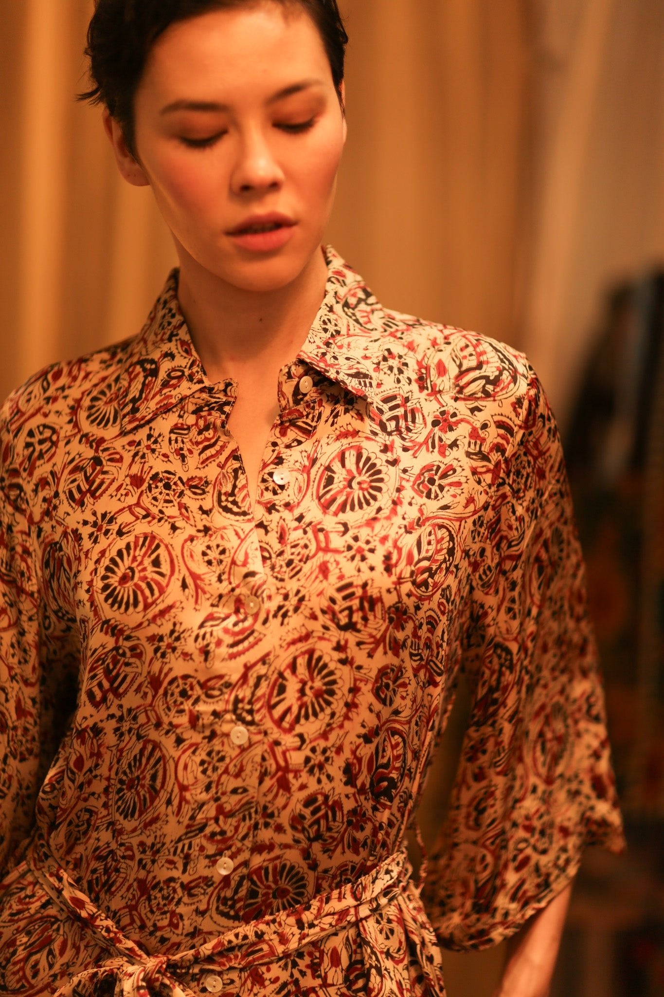 SILK DRESS NENNA - BANGKOK TAILOR CLOTHING STORE - HANDMADE CLOTHING