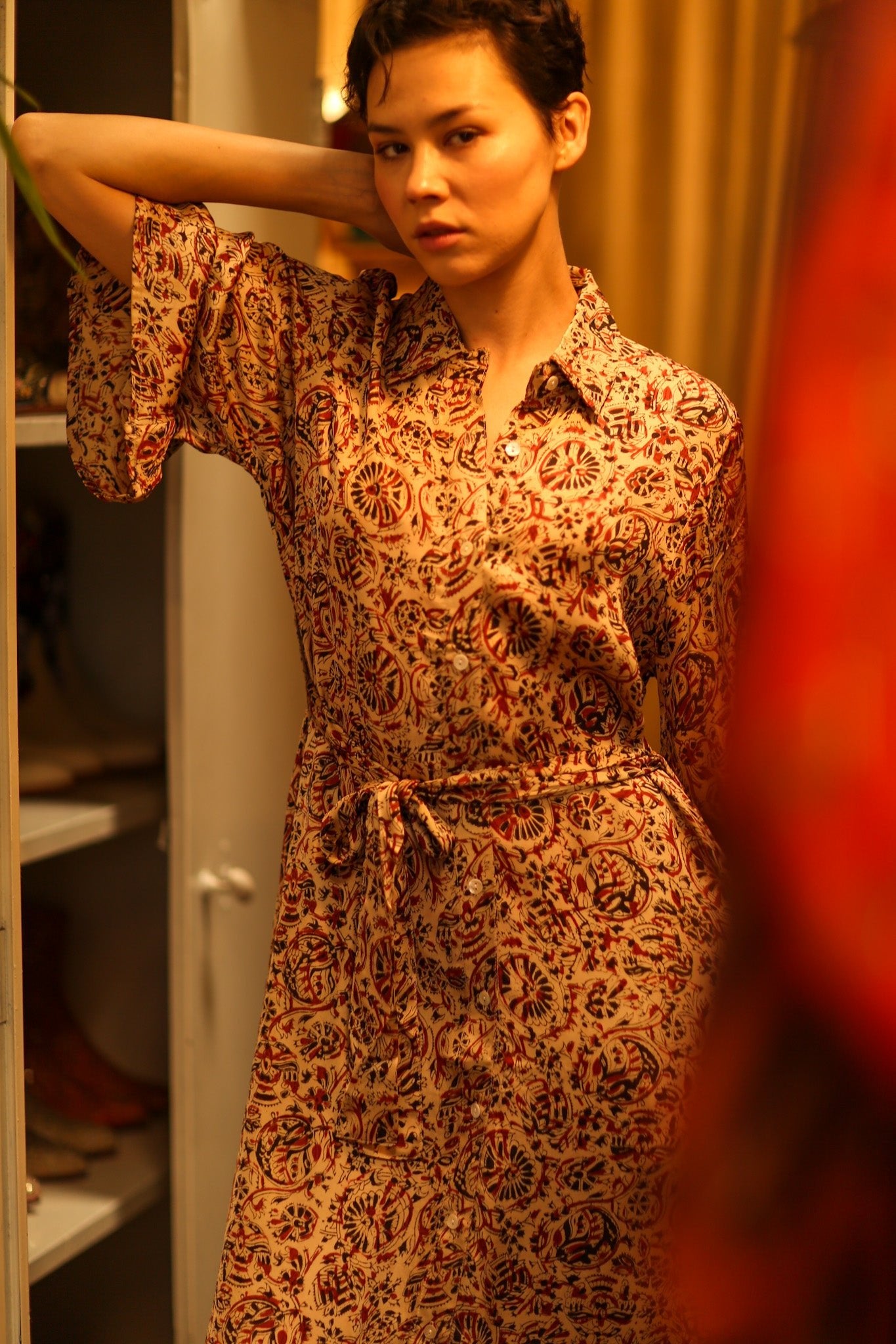 SILK DRESS NENNA - BANGKOK TAILOR CLOTHING STORE - HANDMADE CLOTHING