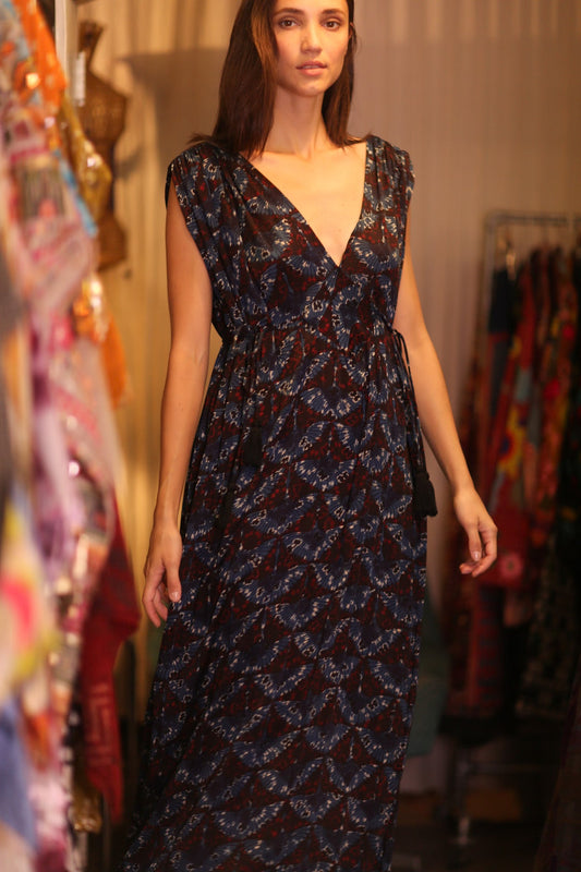 SILK DRESS VICTORIA ELLE - BANGKOK TAILOR CLOTHING STORE - HANDMADE CLOTHING