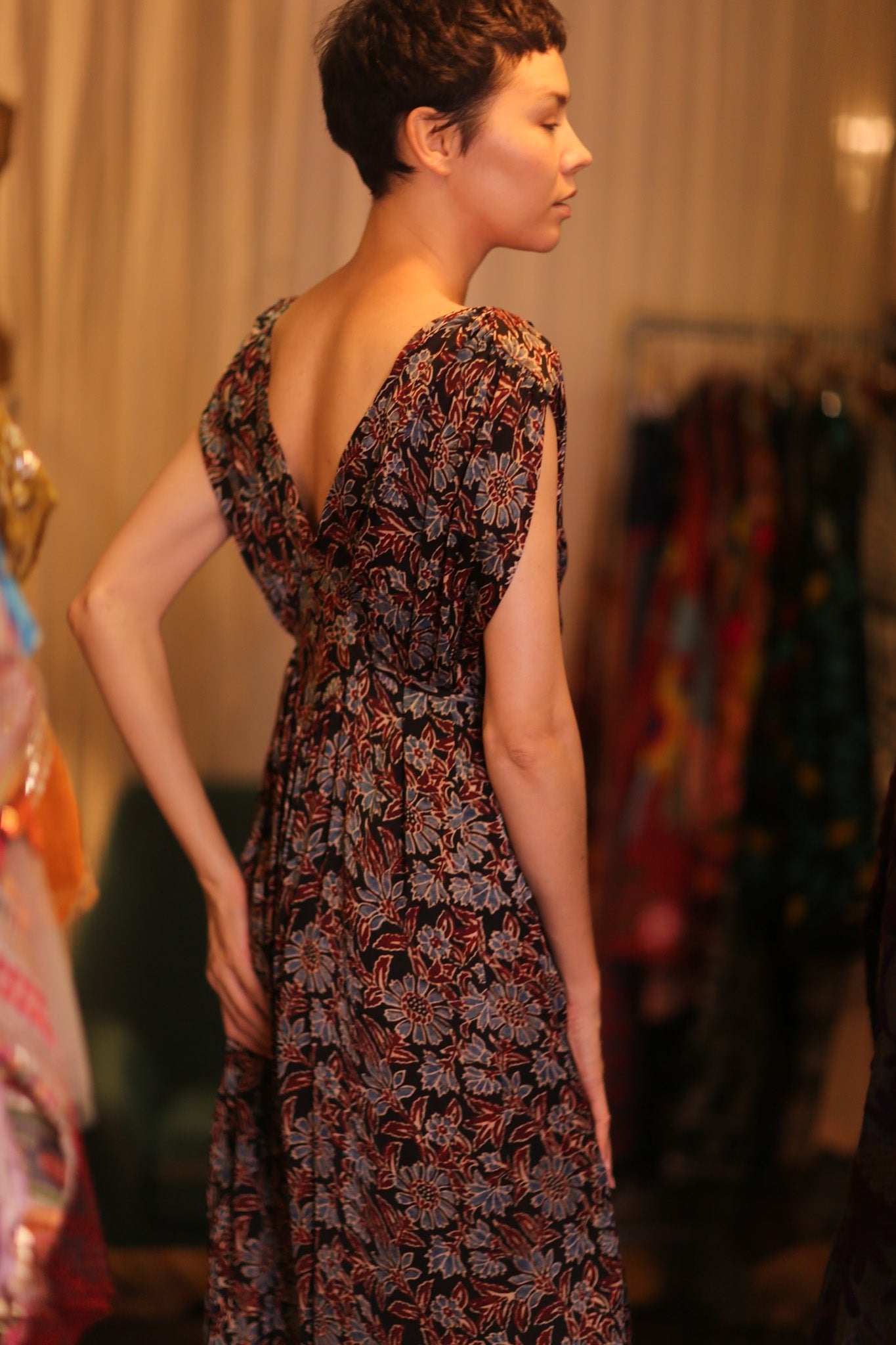 SILK DRESS VICTORIA MADISON - BANGKOK TAILOR CLOTHING STORE - HANDMADE CLOTHING