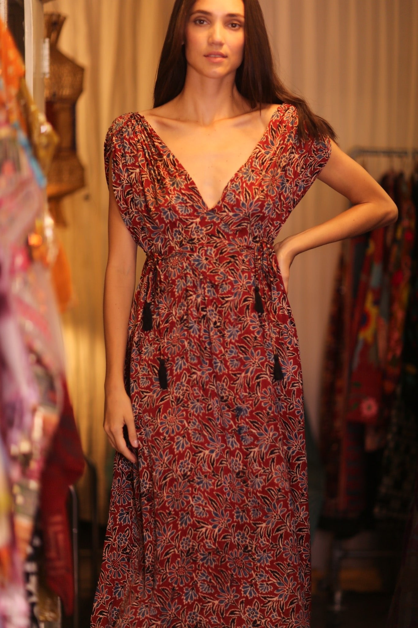 SILK DRESS VICTORIA MILADA - BANGKOK TAILOR CLOTHING STORE - HANDMADE CLOTHING