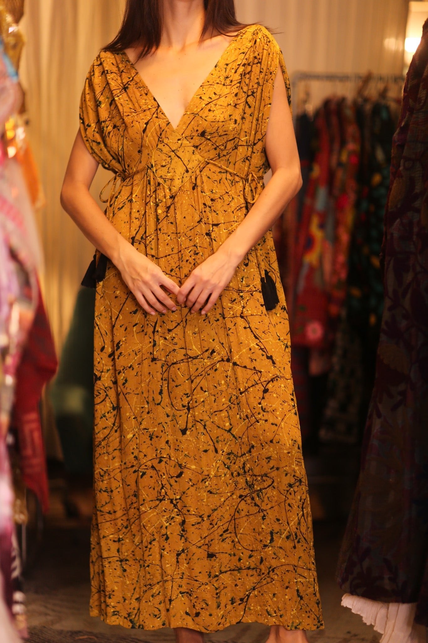 SILK DRESS VICTORIA NANA - BANGKOK TAILOR CLOTHING STORE - HANDMADE CLOTHING